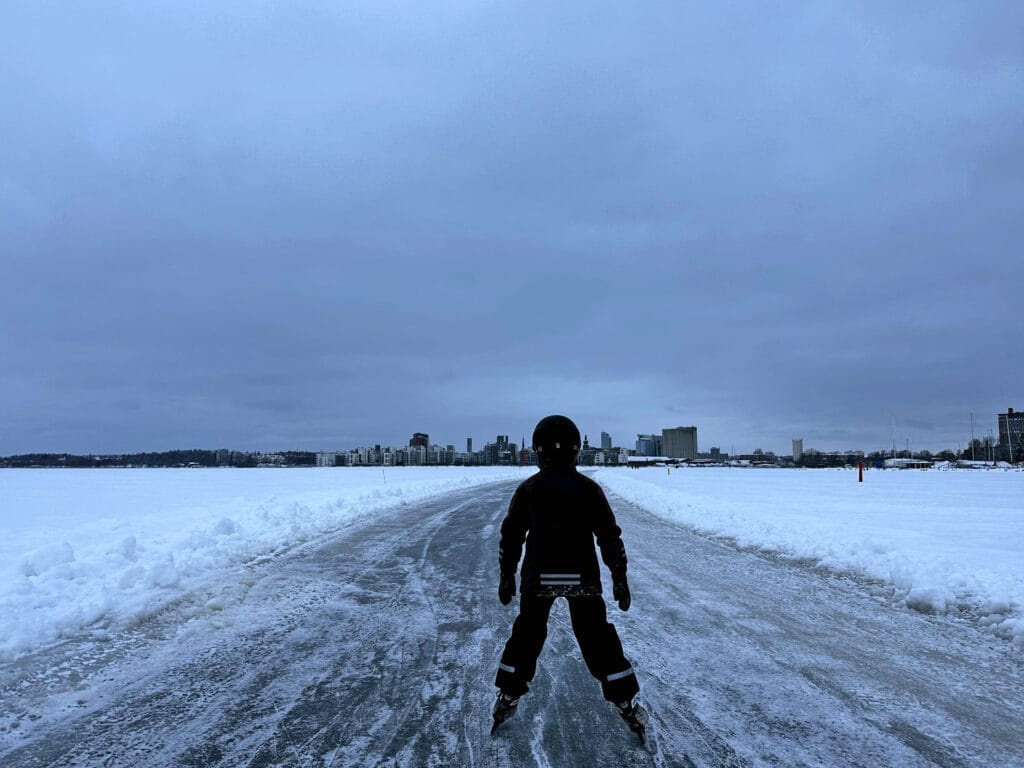 skridskobana på Västeråsfjärden